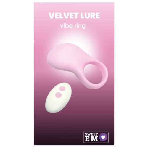 Ерекційне віброкільце на член з пультом рожевого кольору Sweet Em