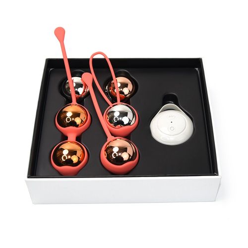 Набір вагінальних віброкульок з кораловим пультом Sweet Em