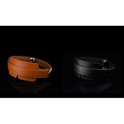 Маска на глаза БДСМ кожаная коричневого цвета Lockink