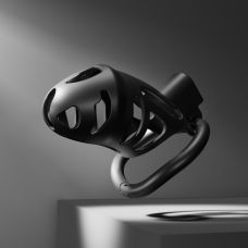 Пояс вірності з 3-ма кільцями чоловічий БДСМ пластиковий чорний Lockink Sevanda