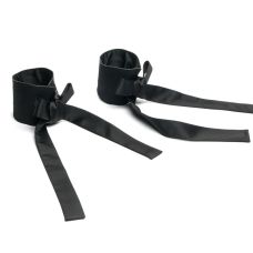 Изысканные наручники на запястья с бантами черные Roomfun 