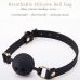 Кляп із кулькою в рот БДСМ силіконовий чорного кольору Roоmfun Mouth Ball Gag Кляп із кулькою в рот БДСМ силіконовий чорного кольору Roоmfun Mouth Ball Gag