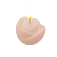 Низкотемпературная свеча роза для игр с воском БДСМ розового цвета Lockink 