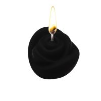 Низкотемпературная свеча роза для игр с воском БДСМ черного цвета Lockink 
