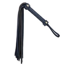 Флоггер с заклепками БДСМ из искусственной кожи синий Romfun 