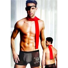 Чоловічий ігровий костюм пірата для рольових ігор чорний Sunspice розмір One Size 3 предмети