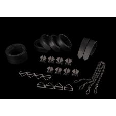 Бондажний набір БДСМ натуральна шкіра чорного кольору.