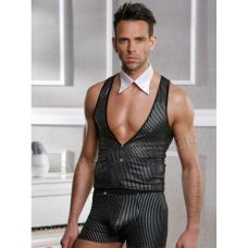 Костюм сексуальный официант для ролевых игр черного цвета Sunspice 3 предмета 