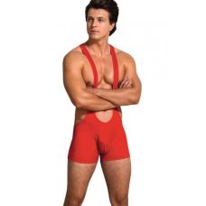 Еротичний чоловічий боді розмір S/M Sunspice з написом Guilty червоний