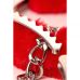 Оковы с мехом для БДСМ красные Metal Ankle Cuffs