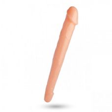 Фаллоимитатор двухсторонний телесного цвета SUPER SIZE DOUBLE DONG