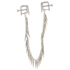 Зажимы на соски Nipple play квадратные Chain and Spike