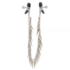 Зажимы на соски Nipple play плоские Chain and Spike