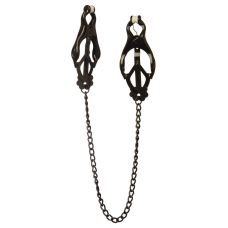Зажимы на соски черного цвета Nipple play  кабалы цепочка легкая
