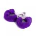 Наручники металеві Roomfun з товстим фіолетовим хутром FURRY CuffS Наручники металеві Roomfun з товстим фіолетовим хутром FURRY CuffS