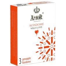 Презервативи з бульбашковою поверхнею Amor Wild Love 3 штуки