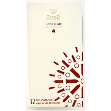 Презервативы из натурального латекса с согревающим и возбуждающим эффектом Amor Hot Moments 12 штук
