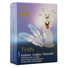 Презервативы тонкие с гладкой поверхностью Amor Thin 3 штуки