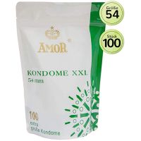 Презервативы тонкие и прочные увеличенного размера Amor XXL 100 штук