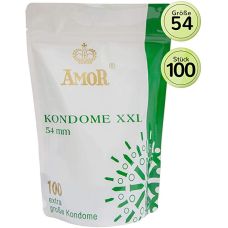 Презервативы тонкие и прочные увеличенного размера Amor XXL 100 штук