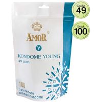 Презервативы для мужчин с небольшим членом из натурального высококачественного латекса Amor Young 100 штук