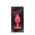Анальна рожева пробочка з кристалом Pink Silicone Heart Light Pink S