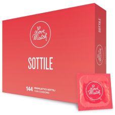 Ультратонкие презервативы прозрачного цвета Love Match Sottile 144 штуки