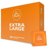 Презервативы увеличенной ширины из латекса прозрачного цвета Love Match 1 упаковка 144 штуки