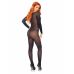 Боди с длинными рукавами и открытым доступом черного цвета Leg Avenue Long Sleeves Bodystocking размер Оne size