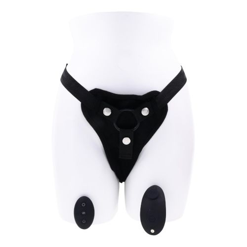 Вибротрусики для стимуляции клитора с пультом управления черного цвета Sportsheets 