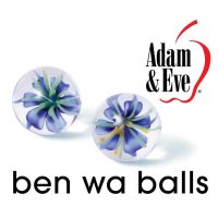 Вагинальные шарики стеклянные фиолетового цвета Adam &amp; Eve