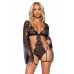 Мереживне боді з вирізами і Пеньюар чорного кольору Leg Avenue Body Cut Out Strappy Black розмір L Мереживне боді з вирізами і Пеньюар чорного кольору Leg Avenue Body Cut Out Strappy Black розмір L