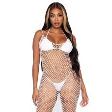 Сукня довга у велику сітку білого кольору Leg Avenue розмір One size