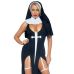 Костюм монашки черно белого цвета Leg Avenue Sultry Sinner 3 предмета размеры S