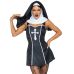 Костюм монашки чорного кольору Leg Avenue Naughty Nun 2 предмета розмір S