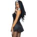 Костюм черниці чорного кольору Leg Avenue Naughty Nun 2 предмета розмір L Костюм черниці чорного кольору Leg Avenue Naughty Nun 2 предмета розмір L