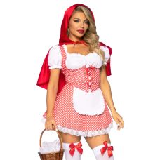 Костюм Червоної Шапочки для рольових ігор червоного кольору Leg Avenue розмір M 2 предмета