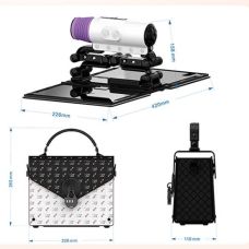 Секс машина з кодовим замком та фалоімітатором у сумці з пультом управління чорного кольору Zslx