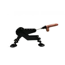 Секс машина портативна на присосках з 4 насадками та пультом ДК чорного кольору Loveshop ZSLX