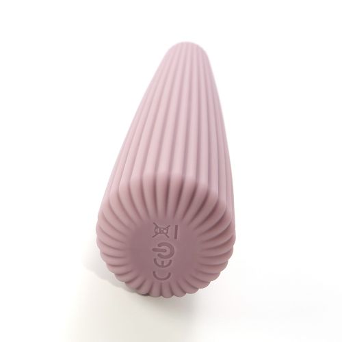 Вибратор для клитора в форме конуса ребристый фиолетовый Sweet Em Cone 