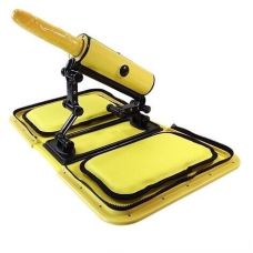 Портативна секс машина з фалоімітатором у стильному саквояжі жовтого кольору Zslx