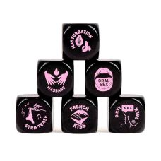 Игральный кубик черного цвета Secret Play Pictogram Kamasutra Dice 20 мм