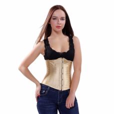 Корсет атласный сзади со шнуровкой бежевый DS Fetish размер M