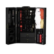 Валіза для БДСМ у комплекті 14 предметів чорного кольору Lockink 