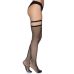 Чулки в сеточку с подвязками черного цвета Leg Avenue Thigh highs with garter top размер Оne size