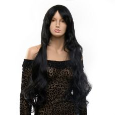 Перука чорна з довгим хвилястим волоссям Fetish Hair