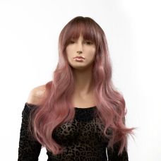Перука з чубчиком і хвилястим довгим волоссям омбре рожевий Fetish Hair довжина 650 мм