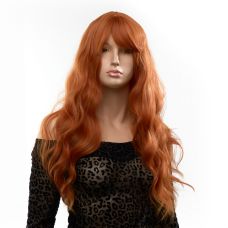 Перука з чубчиком рудий з довгим хвилястим волоссям Fetish Hair