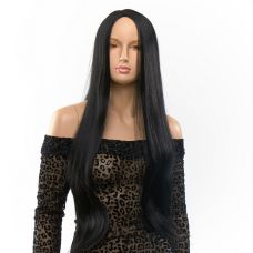 Перука чорна з довгим прямим волоссям Fetish Hair