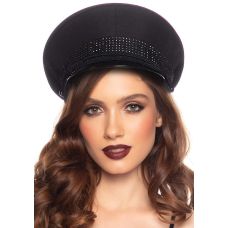 Офицерская шляпа для ролевых игр черного цвета Leg Avenue 